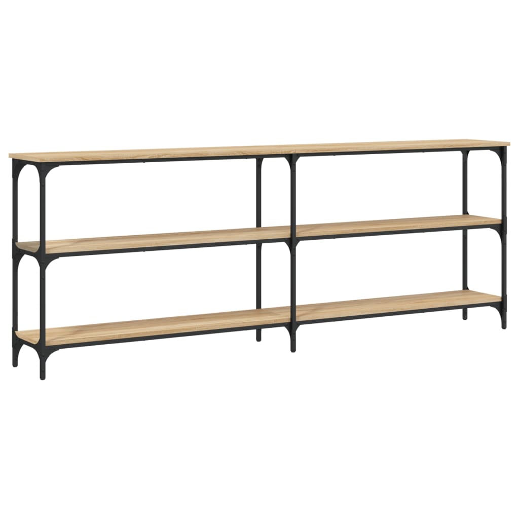 Mesa consola roble Sonoma 200x29x75 cm madera de ingeniería