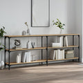 Mesa consola roble Sonoma 200x29x75 cm madera de ingeniería