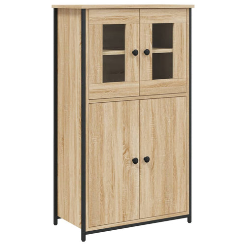 Aparador alto madera contrachapada roble Sonoma 62x32x106,5 cm