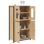 Aparador alto madera contrachapada roble Sonoma 62x32x106,5 cm