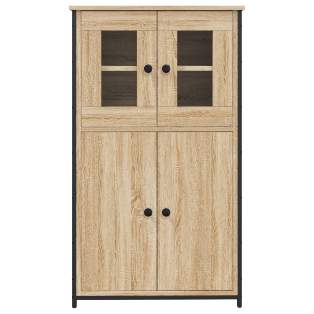 Aparador alto madera contrachapada roble Sonoma 62x32x106,5 cm