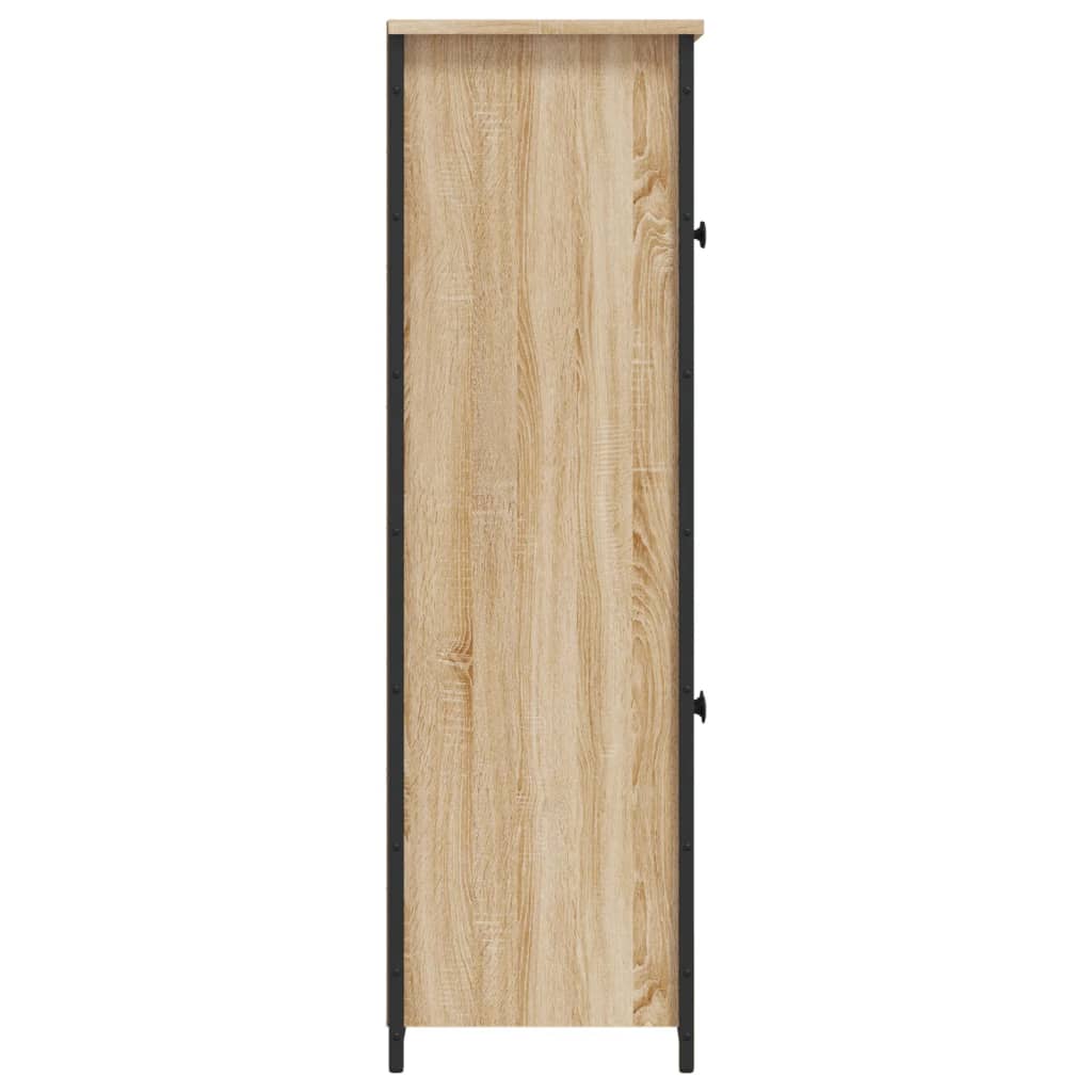 Aparador alto madera contrachapada roble Sonoma 62x32x106,5 cm
