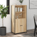 Aparador alto madera contrachapada roble Sonoma 62x32x106,5 cm