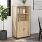Aparador alto madera contrachapada roble Sonoma 62x32x106,5 cm