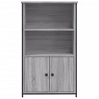 Aparador alto madera de ingeniería gris Sonoma 62x32x103,5 cm