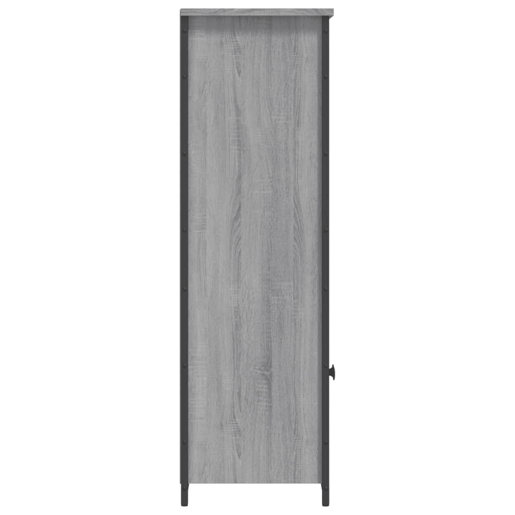 Aparador alto madera de ingeniería gris Sonoma 62x32x103,5 cm