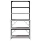 Estantería cocina 6 niveles madera gris Sonoma 90x40x180 cm