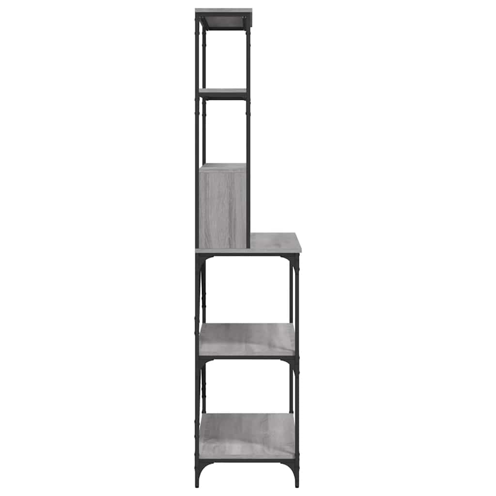 Estantería cocina 6 niveles madera gris Sonoma 90x40x180 cm