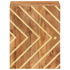 Mueble de baño de pared madera maciza mango marrón y negro