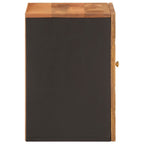 Mueble de baño de pared madera maciza mango marrón y negro