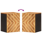 Mueble de baño de pared madera maciza mango marrón y negro