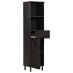 Mueble de baño de madera maciza de mango negro 38x33x160 cm