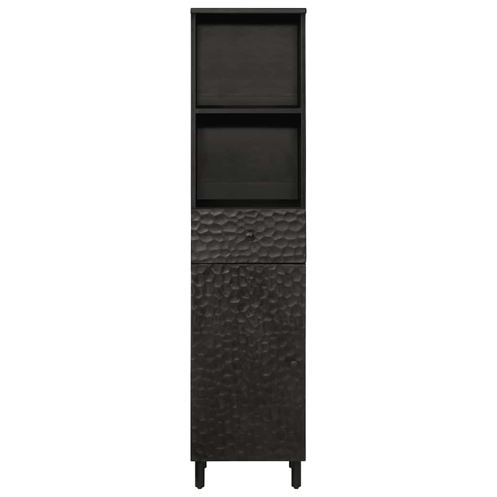 Mueble de baño de madera maciza de mango negro 38x33x160 cm