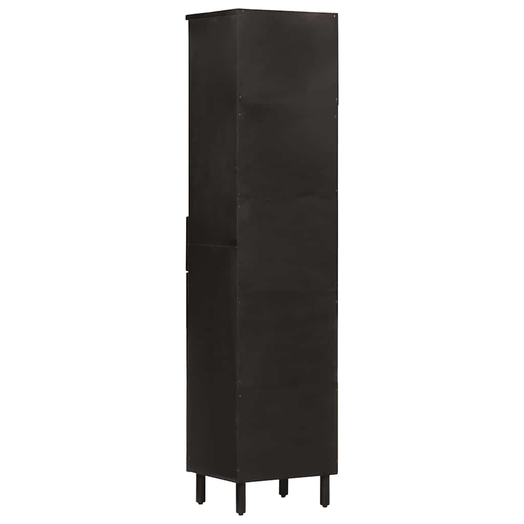 Mueble de baño de madera maciza de mango negro 38x33x160 cm