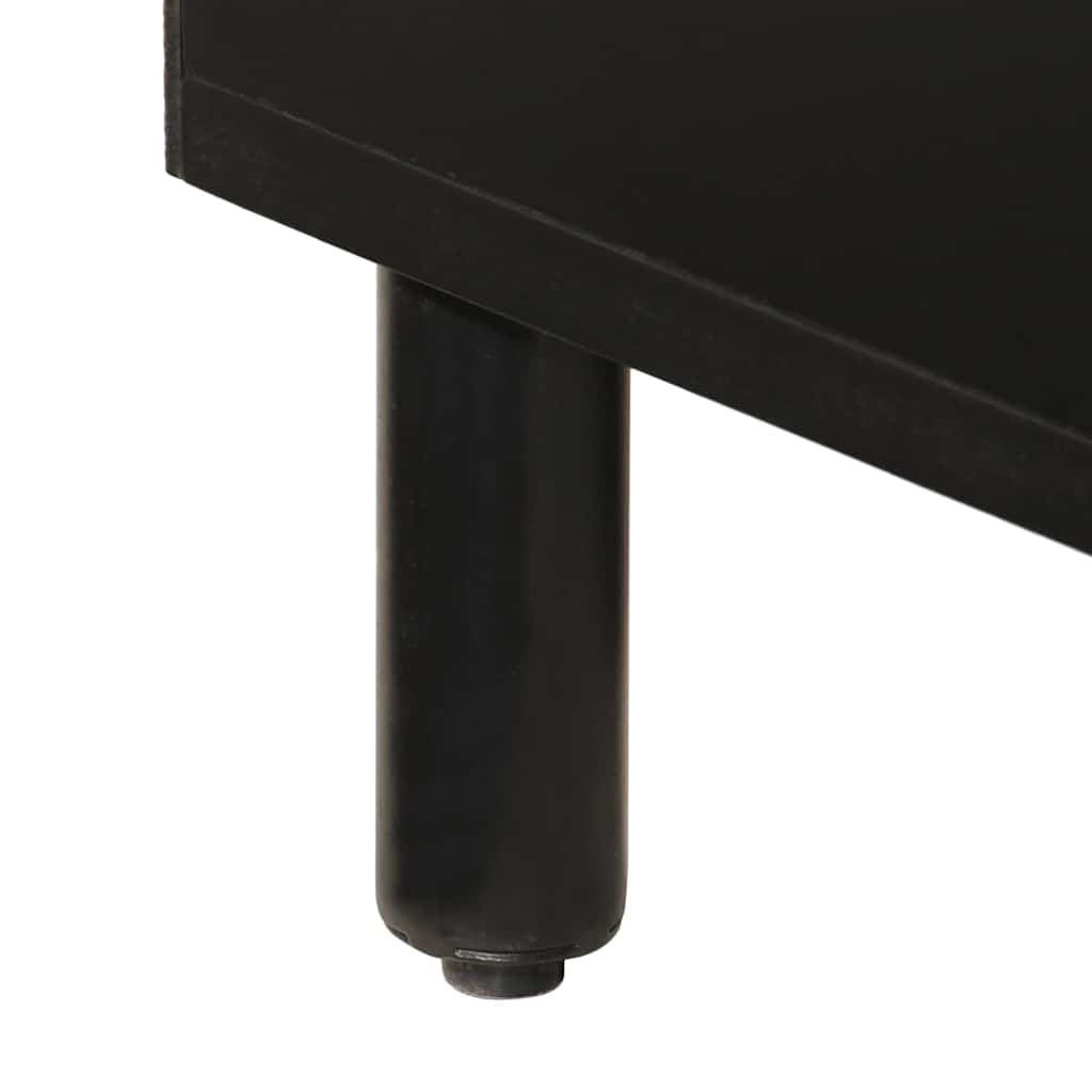 Mueble de baño de madera maciza de mango negro 38x33x160 cm