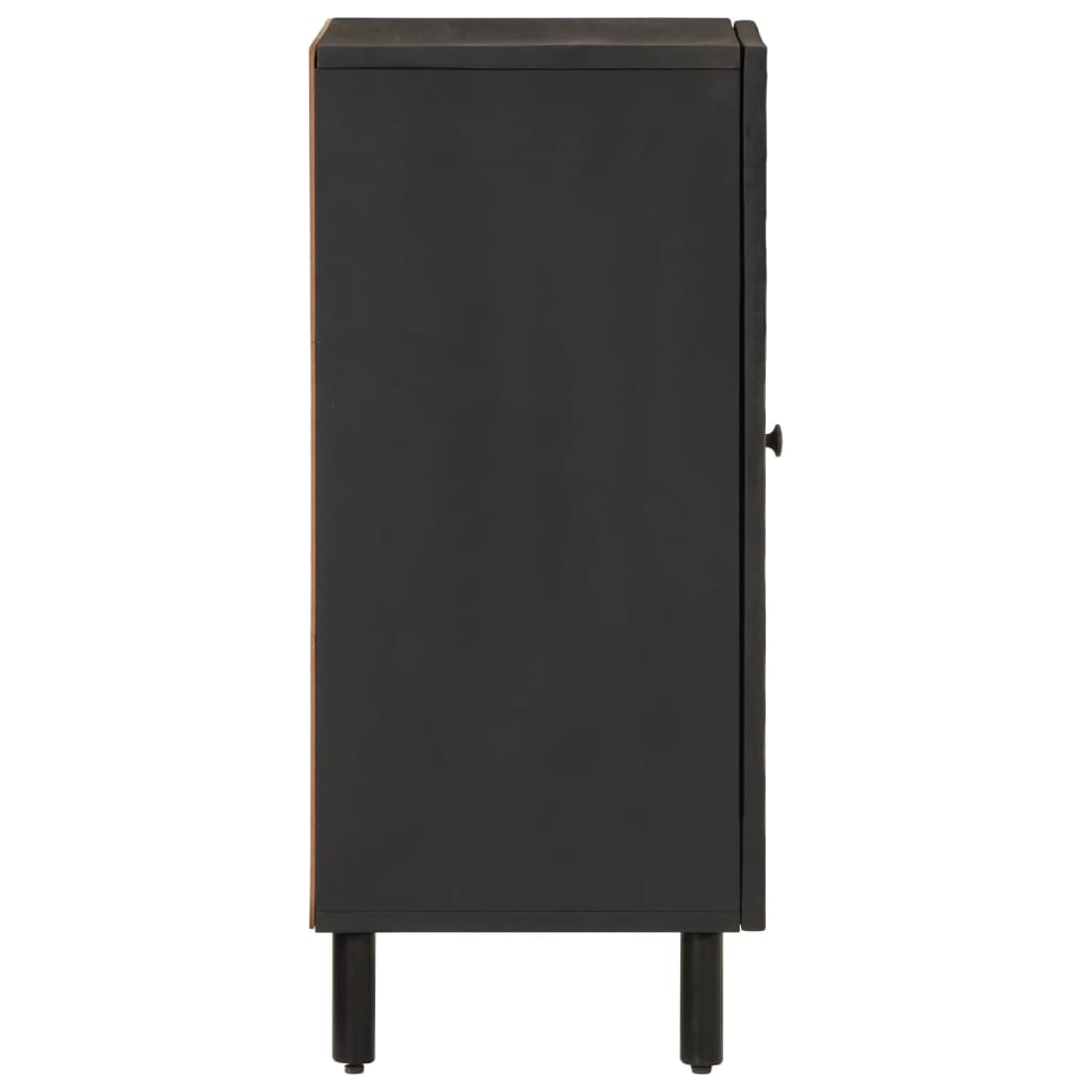 Aparador madera maciza de mango negro 40x33x75 cm