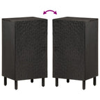 Aparador madera maciza de mango negro 40x33x75 cm