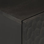 Aparador madera maciza de mango negro 40x33x75 cm
