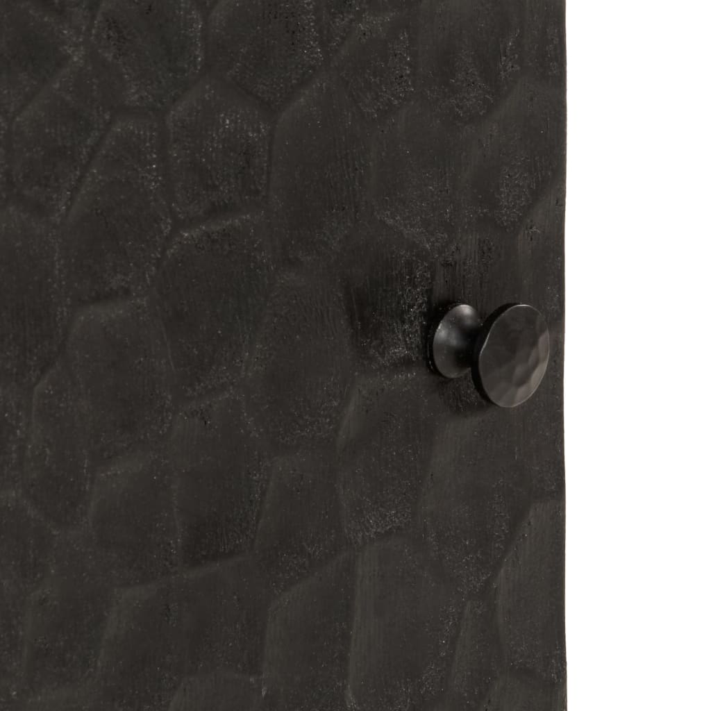 Aparador madera maciza de mango negro 40x33x75 cm