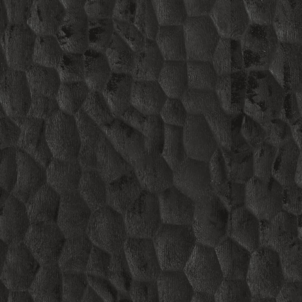 Aparador madera maciza de mango negro 40x33x75 cm
