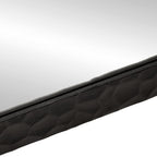 Espejo de baño madera maciza mango y vidrio negro 50x70x2,5 cm