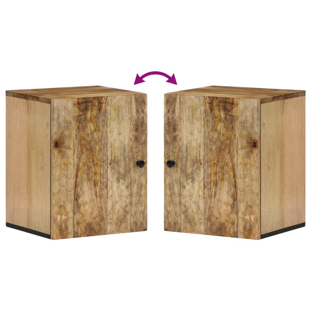 Armario de baño de pared madera maciza de mango 38x33x48 cm