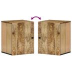 Armario de baño de pared madera maciza de mango 38x33x48 cm