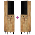 Mueble de baño madera maciza de mango 38x33x160 cm