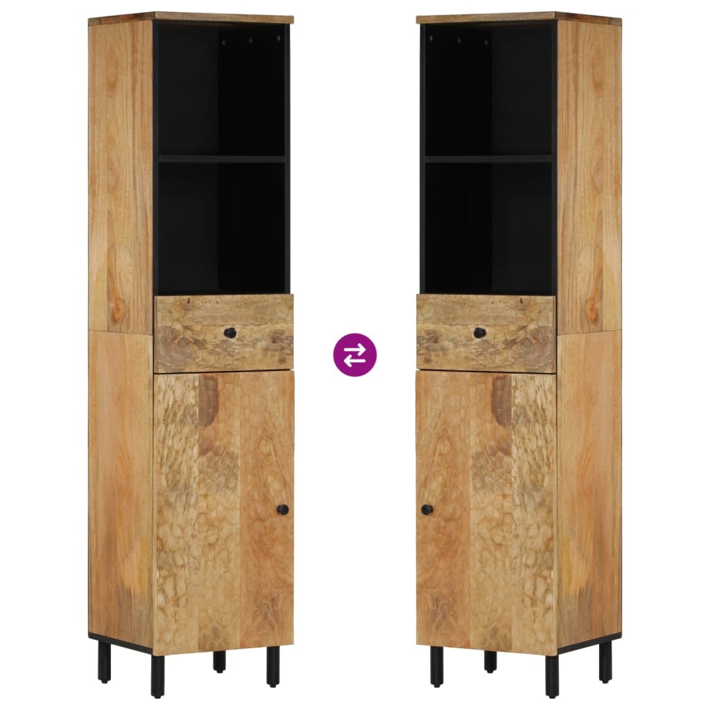 Mueble de baño madera maciza de mango 38x33x160 cm