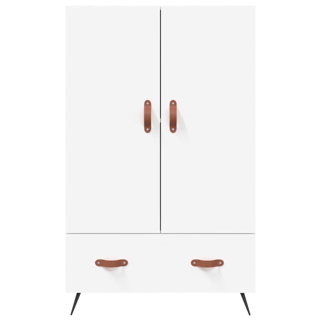 Aparador alto madera de ingeniería blanco 69,5x31x115 cm