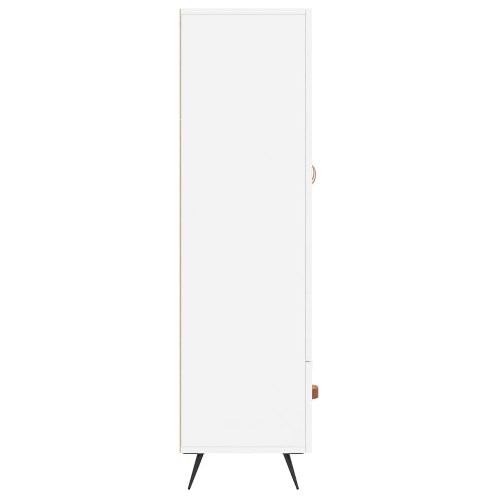 Aparador alto madera de ingeniería blanco 69,5x31x115 cm