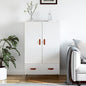 Highboard high gloss white engineered wood 69.5x31x115 cm