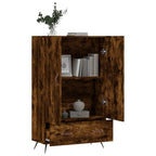 Aparador alto madera de ingeniería roble ahumado 69,5x31x115 cm