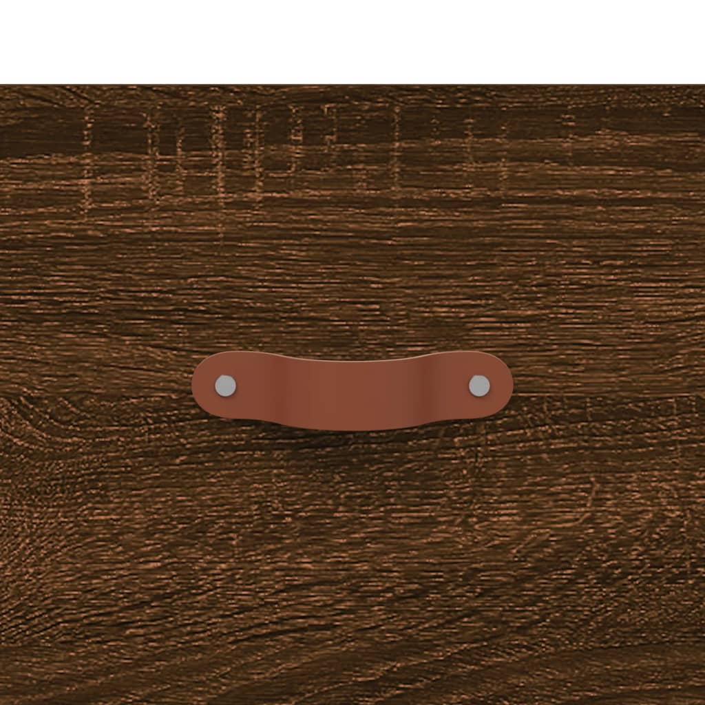 Aparador alto madera de ingeniería roble marrón 69,5x31x115 cm