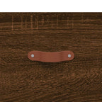 Aparador alto madera de ingeniería roble marrón 69,5x31x115 cm