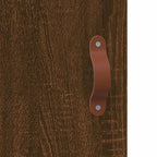 Aparador alto madera de ingeniería roble marrón 69,5x31x115 cm
