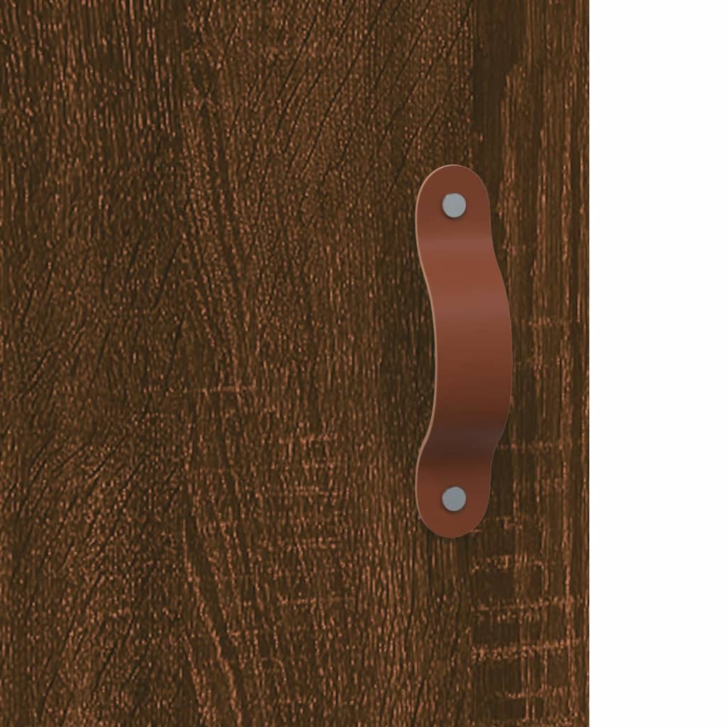 Aparador alto madera de ingeniería roble marrón 69,5x31x115 cm
