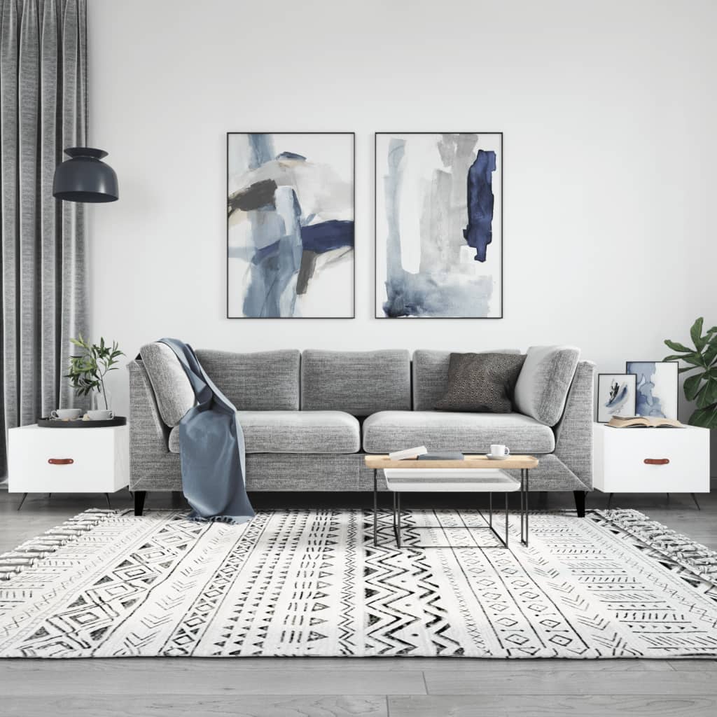 Mesa centro madera ingeniería y hierro gris Sonoma 80x80x45 cm