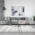 Mesa centro madera ingeniería y hierro gris Sonoma 80x80x45 cm