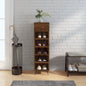 Zapatero madera contrachapada blanco brillo 30x35x105 cm