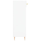 Zapatero madera contrachapada blanco brillo 30x35x105 cm