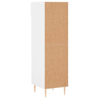 Zapatero madera contrachapada blanco brillo 30x35x105 cm