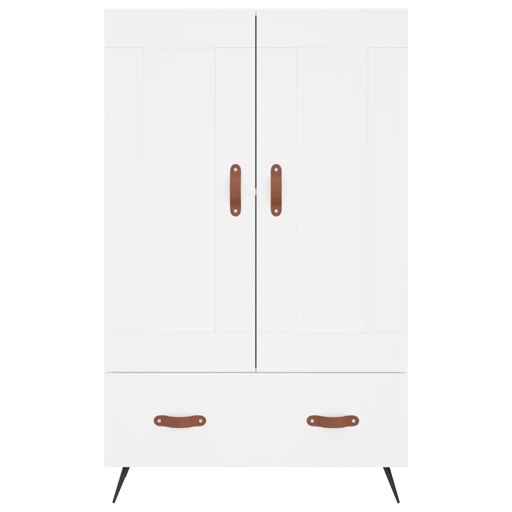 Aparador alto madera de ingeniería blanco 69,5x31x115 cm