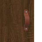 Aparador alto madera de ingeniería roble marrón 69,5x31x115 cm