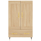 Aparador alto madera de ingeniería roble Sonoma 69,5x31x115 cm