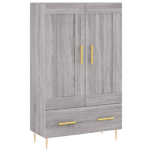 Aparador alto madera de ingeniería gris Sonoma 69,5x31x115 cm