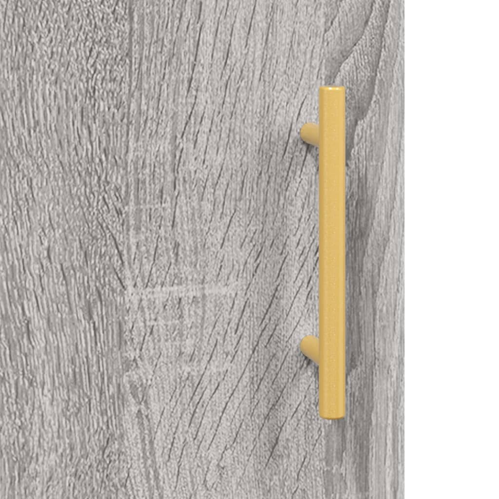 Aparador alto madera de ingeniería gris Sonoma 69,5x31x115 cm