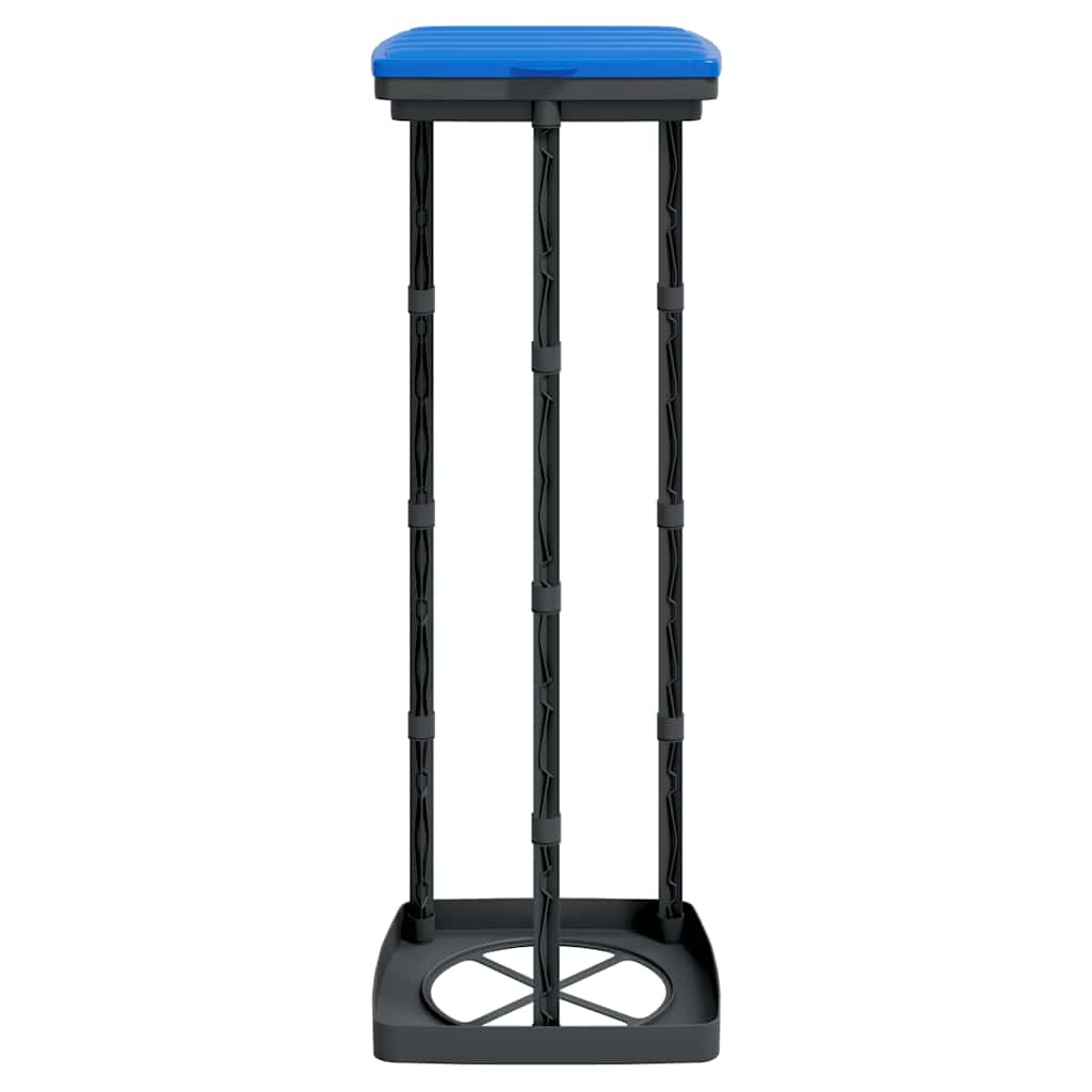 Soportes para bolsas de basura 2 uds PP negro y azul 120 L