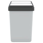 Cubo de basura doble blanco 2x25 L