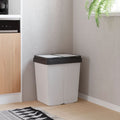 Cubo de basura doble blanco 2x25 L